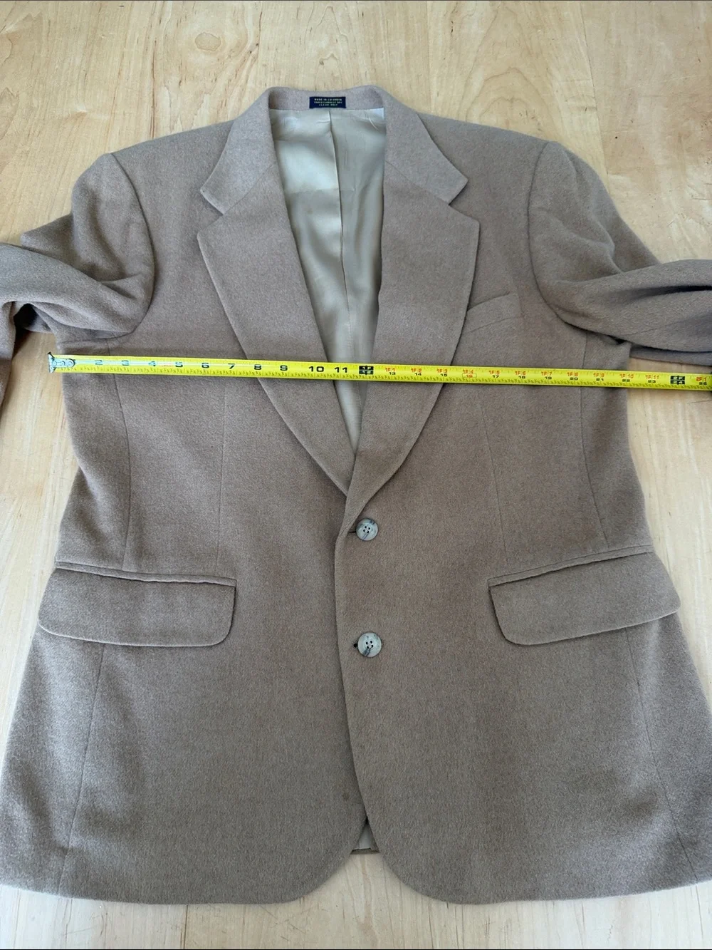 VTG Andhurst Men's Classic Tan Wool Blazer
